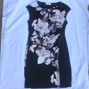 Stretch jersey print dress pull on